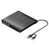 Picture of ROOFULL External CD DVD Drive USB 3.0 Type-C Portable CD/DVD ROM +/-RW Optical Drive Player Reader Writer Burner for Windows 10/8/7, Linux, Mac Laptop Desktop PC, MacBook Pro/ Air, iMac, Surface Pro