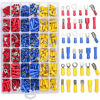 Picture of Qibaok 840PCS Electrical Wire Connectors, Insulated Wire Crimp Terminals, Mixed Butt Ring Fork Spade Bullet Quick Disconnect Assortment Kit