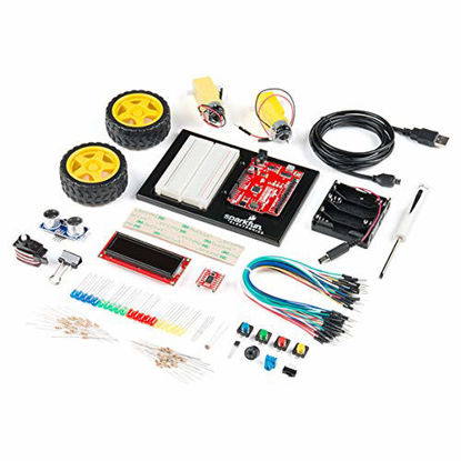 Picture of SparkFun Inventors Kit v4.1-Compatible with Arduino-Beginner Kit Age 10 Plus Start Learning Programming Electronics Use: Education Classroom MakerSpace Library Home Learning Build a Robot No Soldering