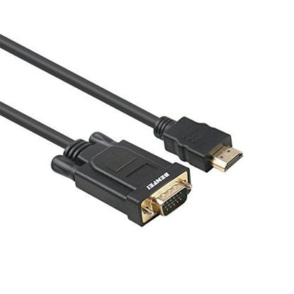 Picture of HDMI to VGA, Benfei Gold-Plated HDMI to VGA 3 Feet Cable (Male to Male) Compatible for Computer, Desktop, Laptop, PC, Monitor, Projector, HDTV, Raspberry Pi, Roku, Xbox and More