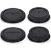 Picture of 2 Pack EF EF-S Mount Body Cap Cover & Rear Lens Cap for Canon EOS 60D 70D 77D 80D 90D 2000D 4000D 5D Mark III IV 6D 7D Mark II 1DX Rebel T6 T7 T5 T1i T2i T3i T4i T5i T6i T6s T7i T8i SL1 SL2 SL3 & More