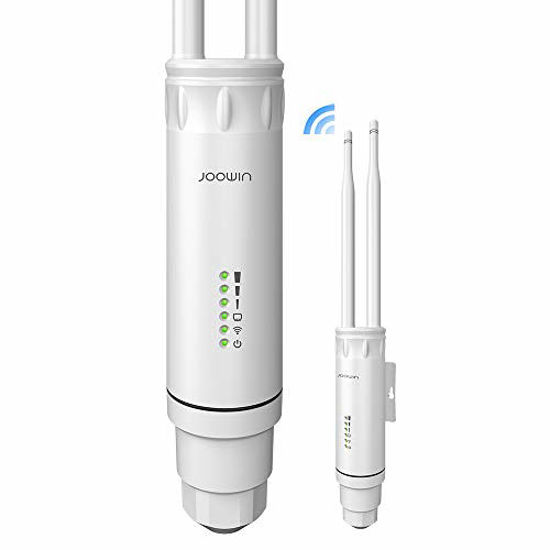 Picture of JOOWIN AC1200 High Power Outdoor Wireless Access Point Weatherproof WiFi Range Extender with POE Dual Band 2.4G&5.8GHz 802.11AC Wireless WiFi Access Points/Repeater/Router/Bridge Mode, 2x5dBi Antenna