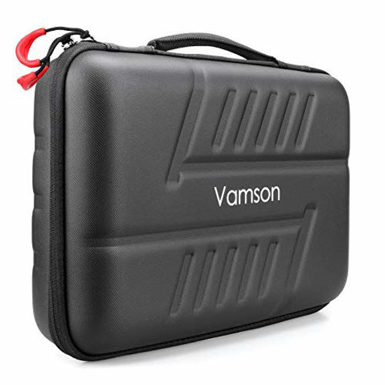 Picture of Vamson Large Carrying Case for GoPro Hero 9 8 7 6 5 4 3/DJI Osmo Action/AKASO/APEMAN/Insta360 One X Camera and Accessories, Hard PU Shell DIY Protective Travel Case Storage Bag Outdoor VP808