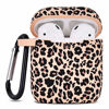 Picture of Airpod Case AIRSPO Airpods Case Cover for Apple AirPods 2&1 Cute Airpod Case for Girls Silicone Protective Skin Airpods Accessories with Keychain (Leopard Print)