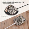 Picture of Airpod Case AIRSPO Airpods Case Cover for Apple AirPods 2&1 Cute Airpod Case for Girls Silicone Protective Skin Airpods Accessories with Keychain (Leopard Print)