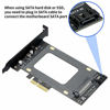 Picture of MZHOU U.2 PCI-E ExpansionCard, SFF-8639 to SSD Adapter Card, PCI-E 3.0 X4 SATA Adapter- High Power Self-Powered The NVME Standard Protocol Supports WIN7/8/10/32/MAC/Linux