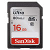 Picture of SanDisk Ultra 16GB Class 10 SDHC UHS-I Memory Card up to 80MB/s (SDSDUNC-016G-GN6IN)