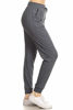 Picture of Leggings Depot JGA128-CHARCOAL-L Solid Jogger Track Pants w/Pockets, Large