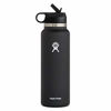 Picture of Hydro Flask Water Bottle - Wide Mouth Straw Lid 2.0 - 40 oz, Black