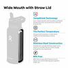 Picture of Hydro Flask Water Bottle - Wide Mouth Straw Lid 2.0 - 40 oz, Black