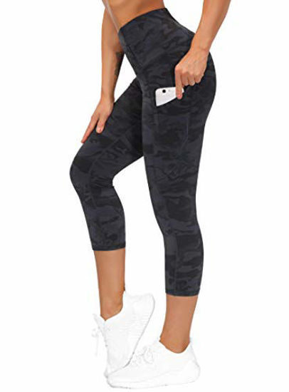 GetUSCart- THE GYM PEOPLE Thick High Waist Yoga Pants with Pockets, Tummy  Control Workout Running Yoga Leggings for Women (X-Small, Z- Capris Black)