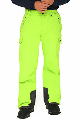 Picture of Arctix Men's Snow Sports Cargo Pants, Lime Green, Medium (32-34W 32L)