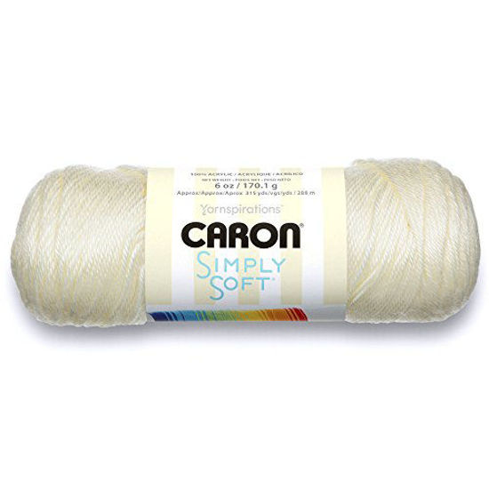 3 Caron SIMPLY SOFT 6 oz. Acrylic Off White