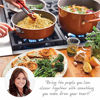 Picture of Rachael Ray Cucina Nonstick Cookware Pots and Pans Set, 12 Piece, Pumpkin Orange