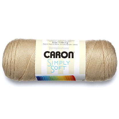 Picture of Caron Simply Soft Solids Yarn (4) Medium Gauge 100% Acrylic - 6 oz - Bone- Machine Wash & Dry (H970039703)