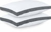 Picture of Utopia Bedding Gusseted Pillow (2-Pack) Premium Quality Bed Pillows - Side Back Sleepers - Dark Grey Gusset - King - 18 x 36 Inches