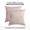 Picture of MIULEE Pack of 2 Velvet Pillow Covers Decorative Square Pillowcase Soft Solid Pink Cushion Case for Sofa Bedroom Car 22 x 22 Inch 55 x 55 cm