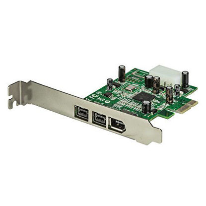 Picture of StarTech.com 3 Port 2b 1a 1394 PCI Express FireWire Card Adapter - 1394 FW PCIe FireWire 800 / 400 Card (PEX1394B3)