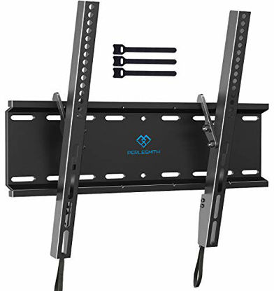 Picture of Tilting TV Wall Mount Bracket Low Profile for Most 23-55 Inch LED, LCD, OLED, Plasma Flat Screen TVs with VESA 400x400mm Weight up to 115lbs by PERLESMITH, Black