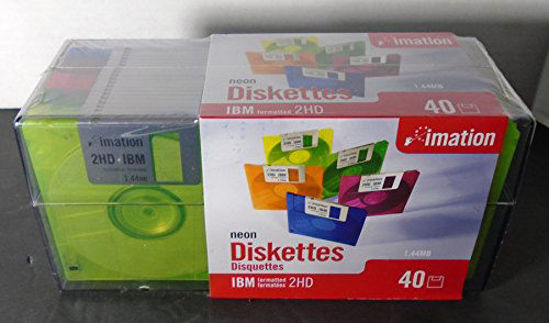 Picture of imation 3.5" Diskettes, Neon, 40PK, 2HD, 1.44MB