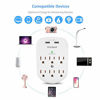 Picture of 6-Outlet Surge Protector, Wall Outlet Extender Multi Plug Outlet Wall Adapter with 2 USB Charging Ports 2.4 A, 490 Joules, ETL Listed for Home, School, Office, White