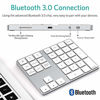 Picture of Bluetooth Numeric Keypad, Rechargeable Aluminum 34-Key Number Pad Slim External Numpad Keyboard Data Entry Compatible for MacBook, MacBook Air/Pro, iMac Windows Laptop Surface Pro etc