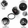 Picture of 55mm Star Filter 3 Pieces Starburst Lens Filter(4 Points,6 Points,8 Points) with Centre Pinch Lens Cap for Nikon Sony Olympus Pentax Tarmon Sigma and Other DSLR Cameras + 3 Slot Filter Pouch