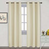 Picture of NICETOWN Long Curtains for Windows, Eyelet Top Room Darkening Panels/Drapes for Living Room (Beige, 2 Panels, W42 x L84 inches)