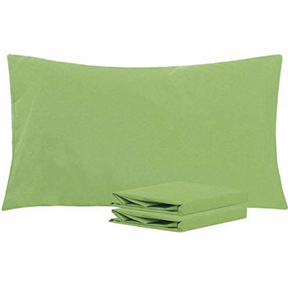 Picture of NTBAY King Pillowcases Set of 2, 100% Brushed Microfiber, Soft and Cozy, Wrinkle, Fade, Stain Resistant with Envelope Closure, 20"x 36", Sage Green