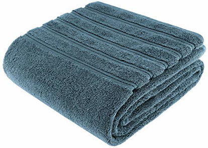 Picture of American Soft Linen Turkish Cotton Large, Jumbo Bath Towel 35x70 Premium & Luxury Towels for Bathroom, Maximum Softness & Absorbent Bath Sheet [Worth $34.95] - Colonial Blue