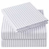 Picture of Mellanni Bed Sheet Set - Brushed Microfiber 1800 Bedding - Wrinkle, Fade, Stain Resistant - 3 Piece (Twin XL, Pin Stripe Gray)