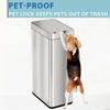 Picture of iTouchless 18 Gallon Wings-Open Sensor Trash Can with AbsorbX Odor Filter & Pet-Proof Lid, 68 Liter Stainless Steel Automatic Touchless Kitchen Garbage Bin