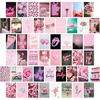 Picture of Pink Wall Collage Kit Aesthetic Pictures, Bedroom Decor for Teen Girls, Wall Collage Kit, Collage Kit for Wall Aesthetic, VSCO Girls Bedroom Decor, Aesthetic Posters, Collage Kit (50 Set 4x6 inch)