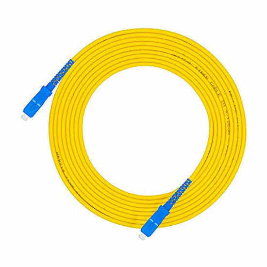 Picture of Jeirdus 2Meters 6ft SC to SC Fiber Optic Cable Jumper Optical Patch Cord Simplex Single-Mode 9/125 SC-SC