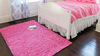 Picture of Unique Loom Solo Solid Shag Collection Modern Plush Taffy Pink Area Rug (8' 0 x 11' 0)