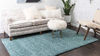 Picture of Unique Loom Solo Solid Shag Collection Modern Plush Light Slate Blue Area Rug (9' 0 x 12' 0)