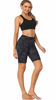 Picture of Oalka Women's Short Yoga Side Pockets High Waist Workout Running Shorts Camo Charcoal Splinter Small