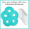 Picture of Just Artifacts 6-Inch Turquoise Chinese Japanese Paper Lanterns (Set of 5, Turquoise)