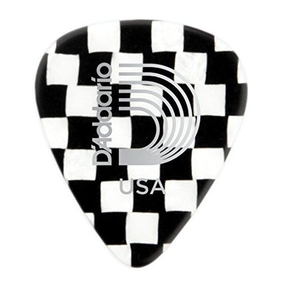 Picture of D'Addaro Checkerboard Celluloid Guitar Picks, Heavy, 10 Pack