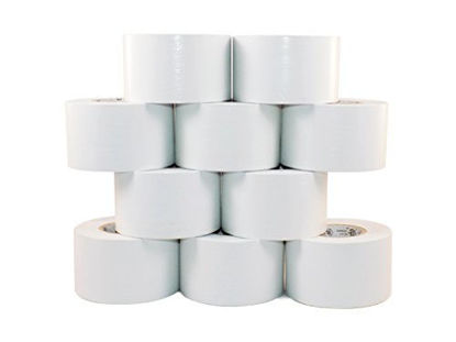 Picture of T.R.U. EL-766AW White General Purpose Electrical Tape 2" (W) x 66' (L) UL/CSA listed core. Utility Vinyl Synthetic Rubber Electrical Tape (Pack of 10)