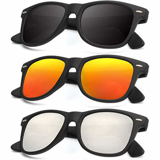 GetUSCart- Unisex Polarized Sunglasses Stylish Sun Glasses for Men and  Women Color Mirror Lens Multi Pack Options