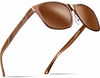 Picture of ATTCL Men's Retro Metal Frame Driving Polarized Sunglasses For Men 18587brown