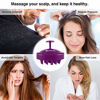 Picture of Heeta Hair Scalp Massager, Updated Wet and Dry Hair Shampoo Brush Scalp Massage Brush with Soft Silicone Brush Head Massager, Purple
