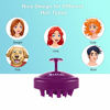Picture of Heeta Hair Scalp Massager, Updated Wet and Dry Hair Shampoo Brush Scalp Massage Brush with Soft Silicone Brush Head Massager, Purple