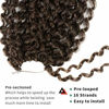 Picture of 7 Packs 18inch Passion Twist Hair Crochet Braid Hair Synthetic Ombre Color Hair Passion Twist Hair Water Wave Crochet Braidig Hair Exntesion (18'' 7Packs, T27#)