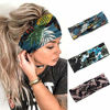 Picture of Catery Boho Headbands Criss Cross Headband Headpiece Bohemia Floal Twist Head Wrap Hair Band Vintage Stylish Elastic Turban Fabric Hairbands Fashion Hair Accessories for Women(Pack of 3) (Fashion)