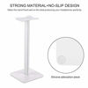 Picture of Headphone Stand Headset Holder Gaming Headset Holder with Aluminum Supporting Bar Flexible Headrest Anti-Slip Earphone Stand for All Headphones, White