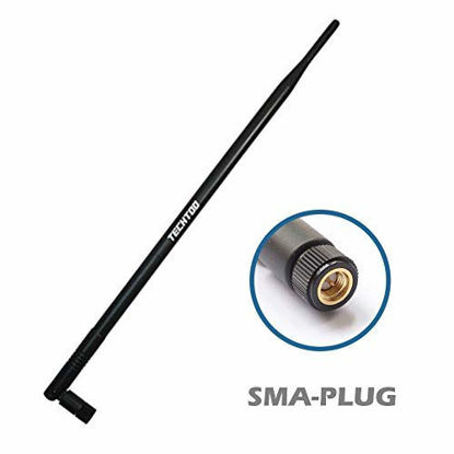 Picture of TECHTOO 9dBi WiFi Antenna with SMA Male (SMA-Plug) Connector Compatible W/Anran Haloview IP Camera & Other Wireless Security Camera Antenna - 2.4Ghz Wireless Networking Device (SMA-Plug 1Pack)
