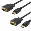 Picture of DP to VGA Cable 6ft, [2-Pack] CableCreation DisplayPort to VGA Cable Gold Plated, DP Male to VGA Male Cable, Black