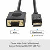 Picture of DP to VGA Cable 6ft, [2-Pack] CableCreation DisplayPort to VGA Cable Gold Plated, DP Male to VGA Male Cable, Black